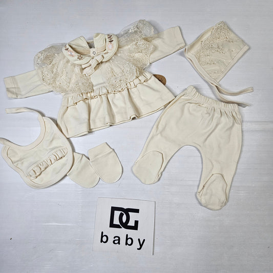 Set Nascita “Aurora” – 5 Pezzi Neonata 🤍