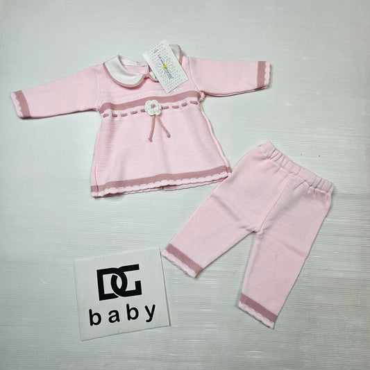 ✨ Vestina lana + leggings rosa cipolla M125 12 VLL 💕