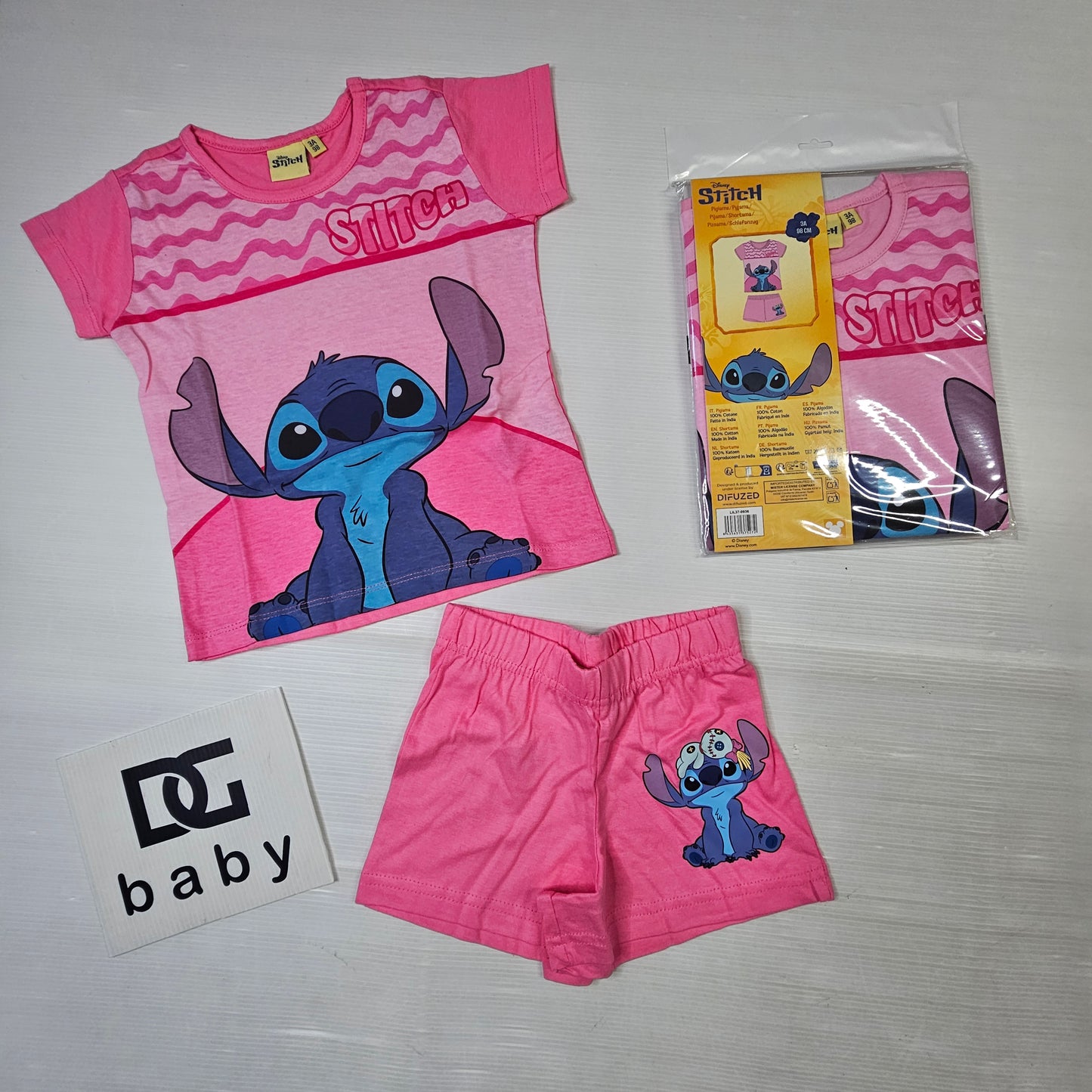 Pigiama corto Stitch con stampa frontale