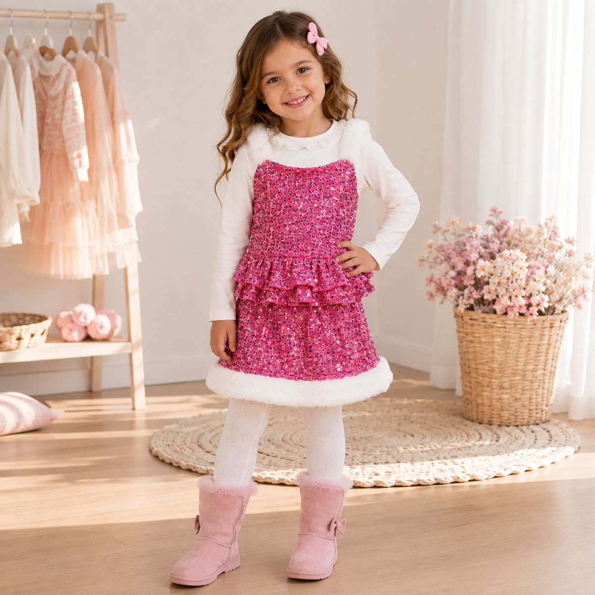 Completo Bambina Lollitop Pink Sparkle 3 Pezzi