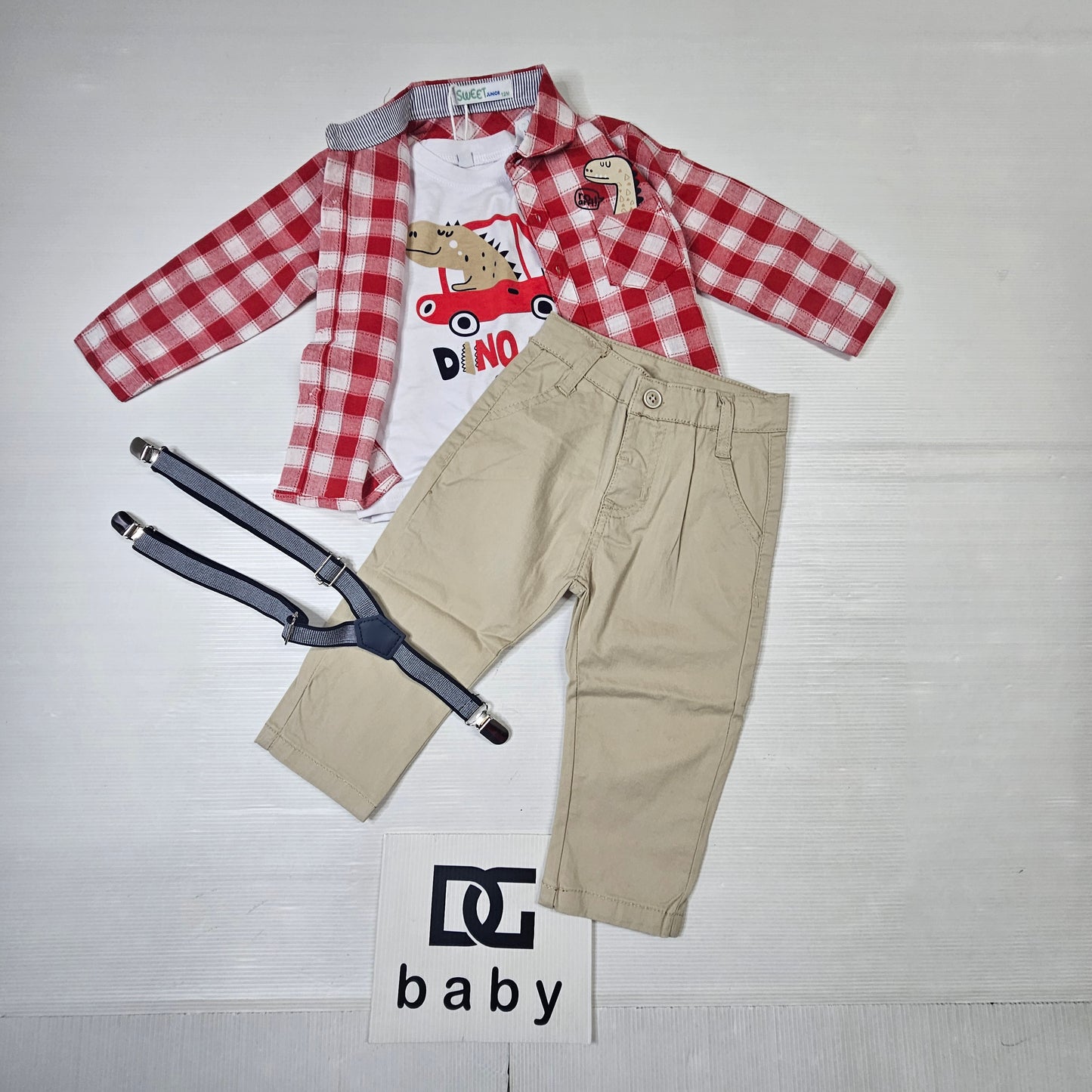 Completo 3 Pezzi Neonato “Dino Adventure” 🦖💚