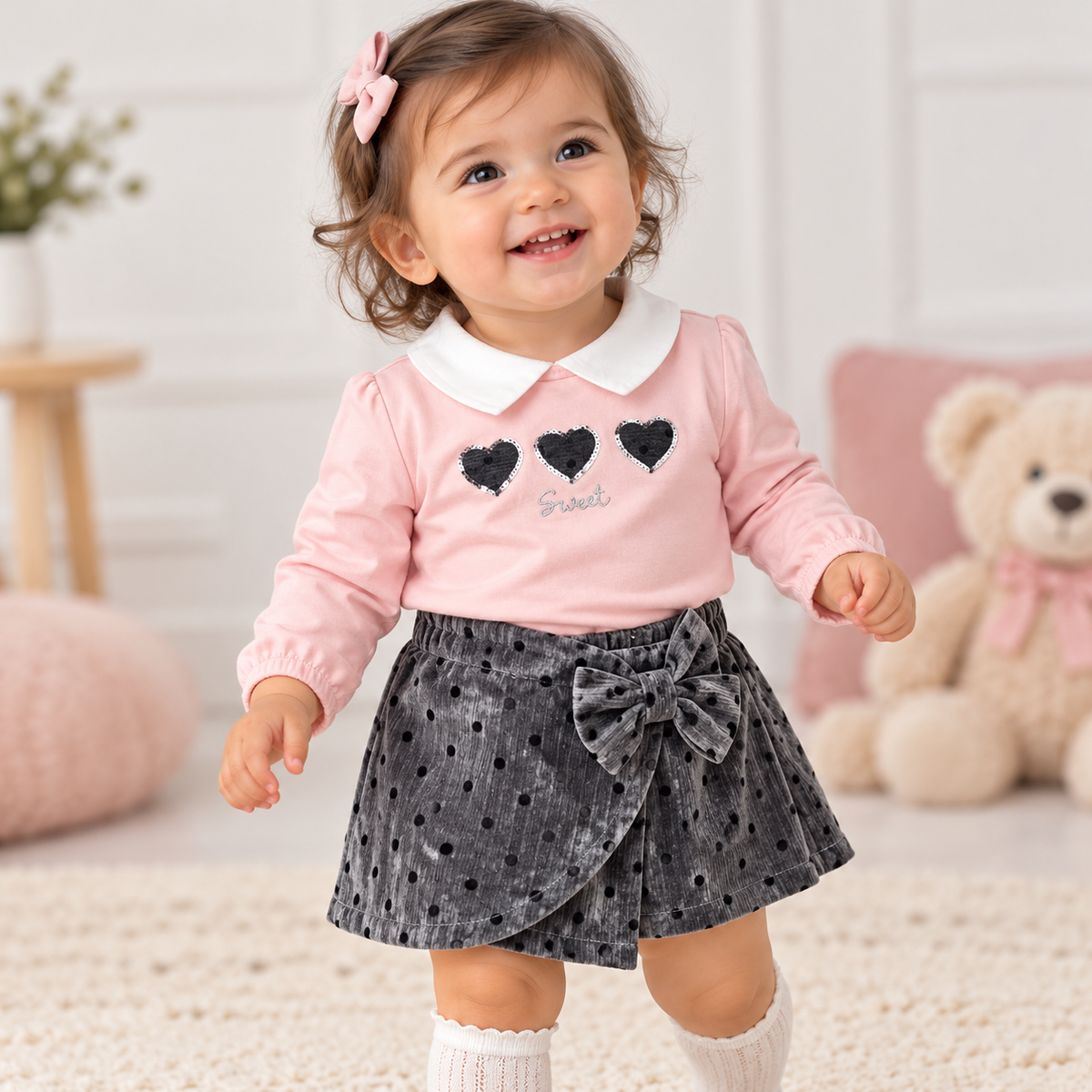 Completo Neonata Sweet Cuori lolly
