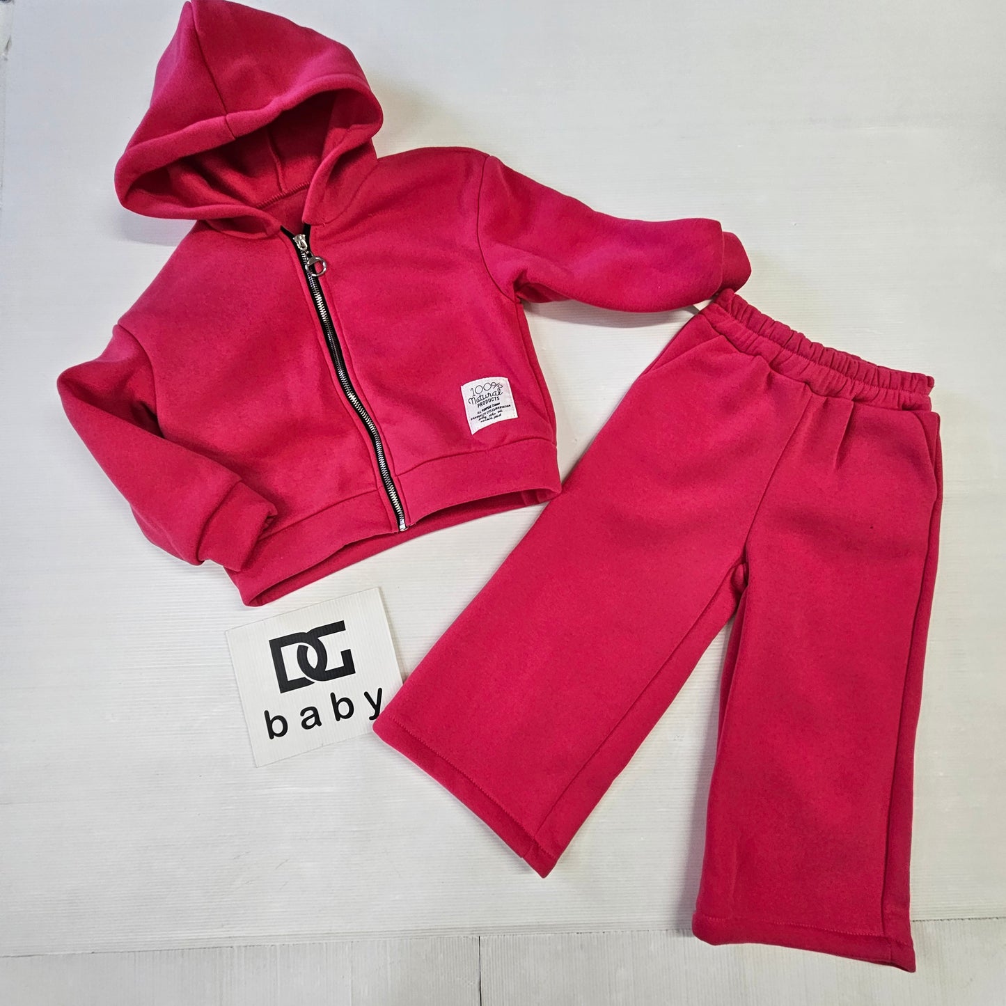 Completo “Zip & Comfort” felpa con cappuccio + pantalone svasato