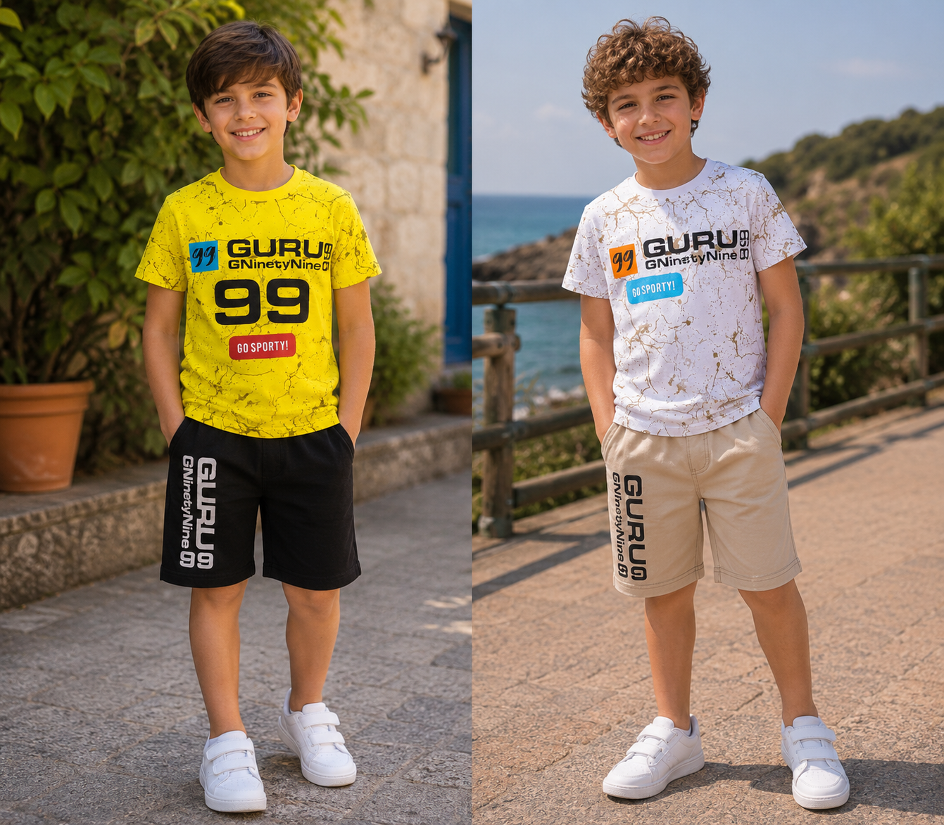 Completo Sportivo  GURU  Ragazzo T-Shirt e Bermuda