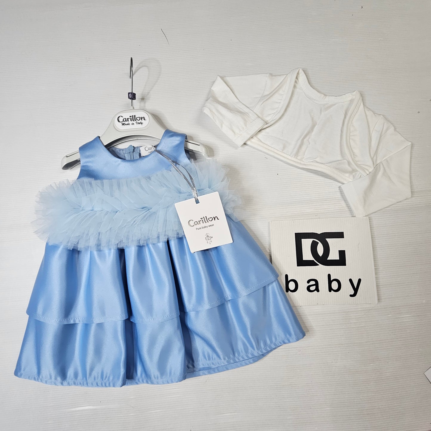 Abito baby Principessa Celeste con Coprispalle