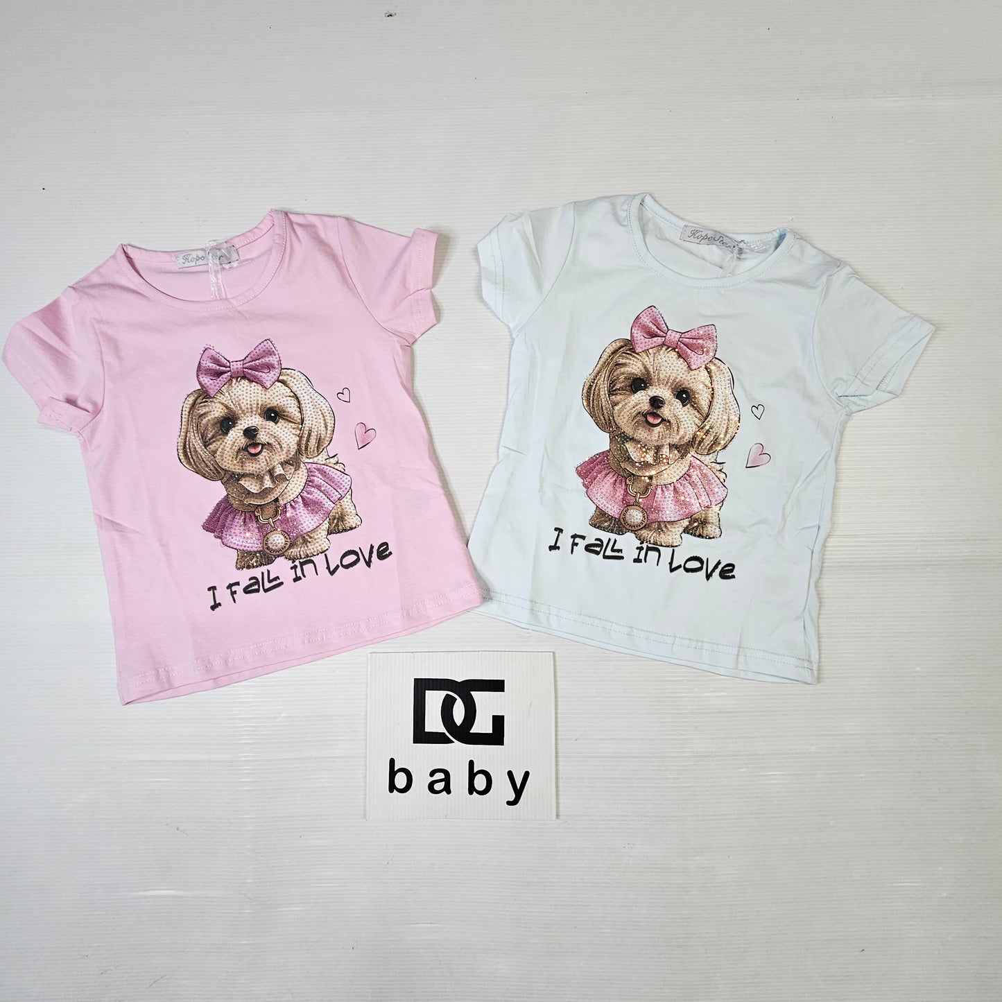 🐶💕 T-shirt bimba “Cute Puppy Love”