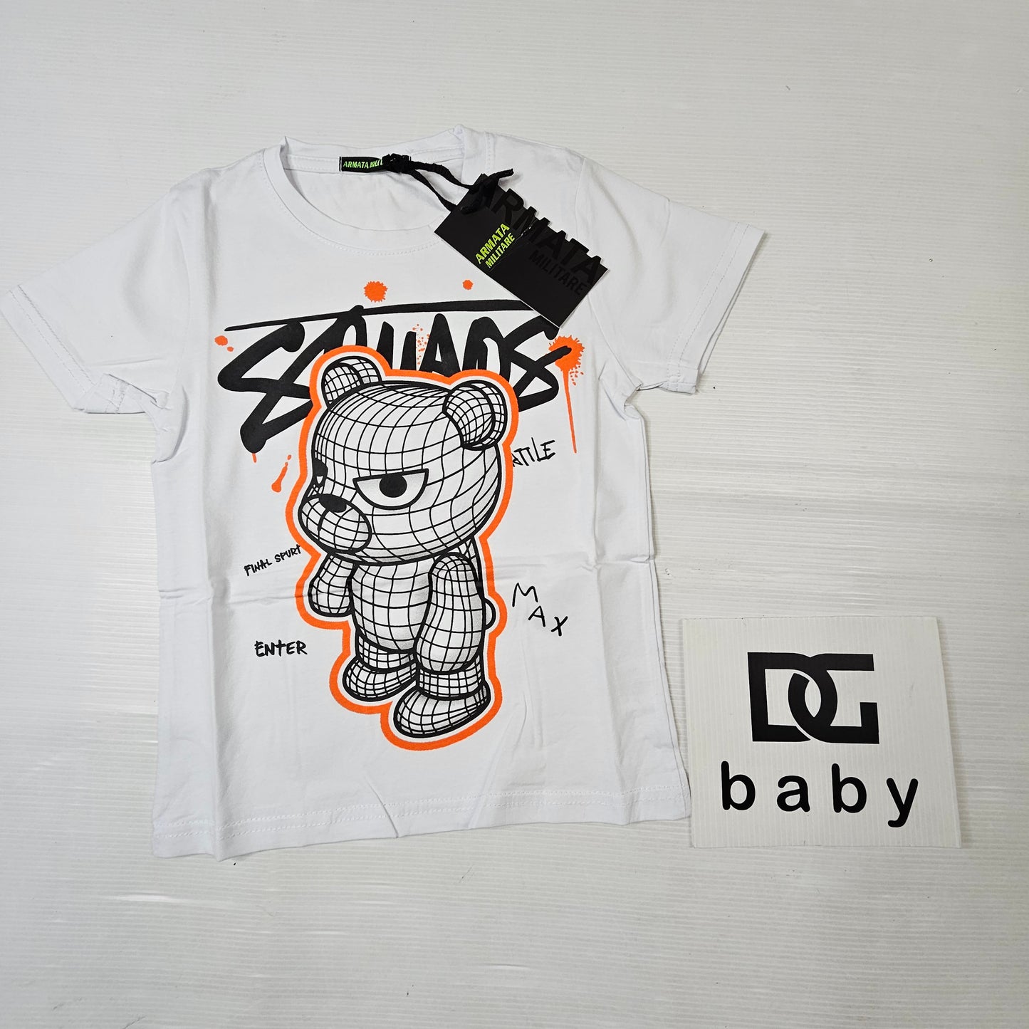 T-shirt bambino Armata Militare “Bear Street” stampa grafica