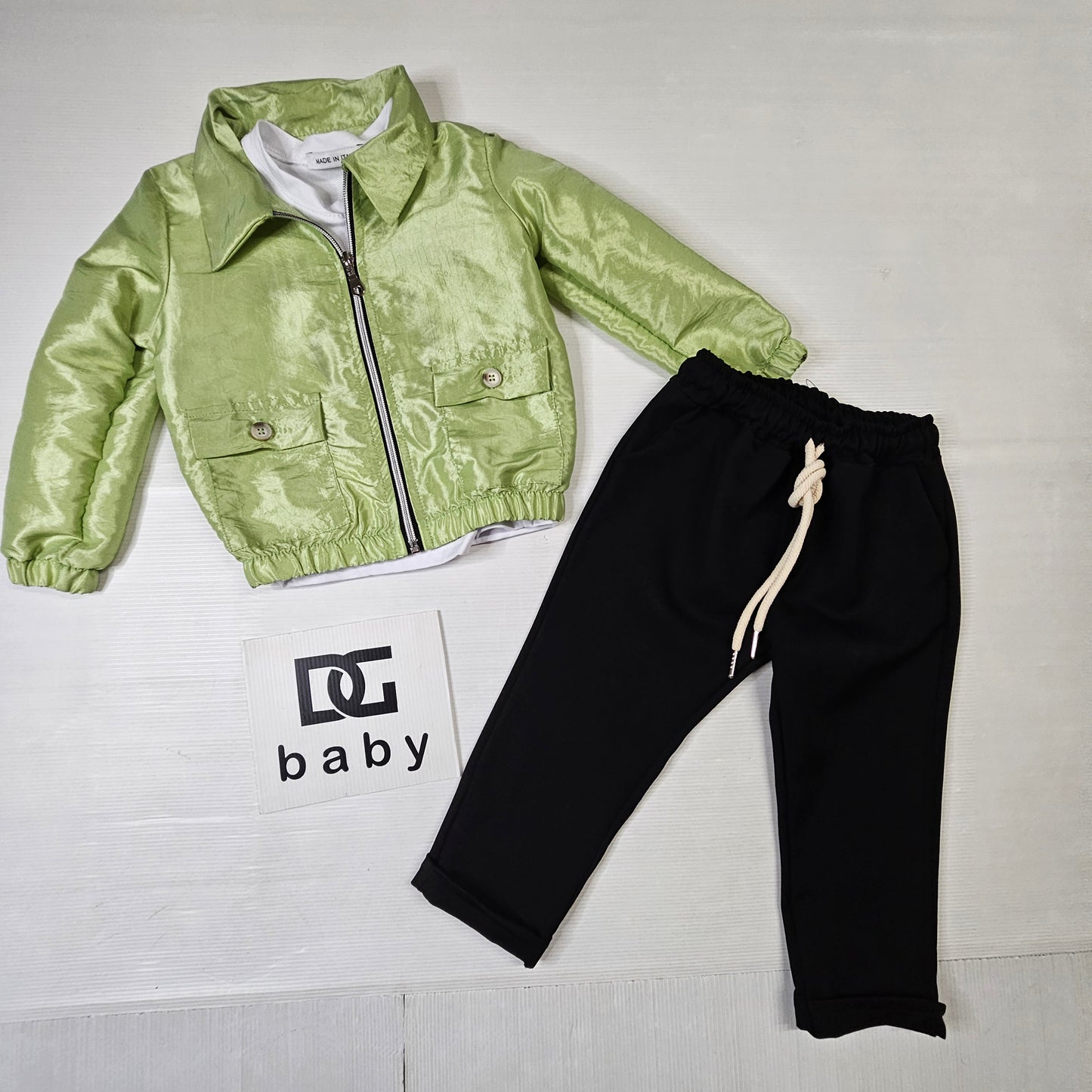 Completo Bambino 3 Pezzi “College Green” 👦💚