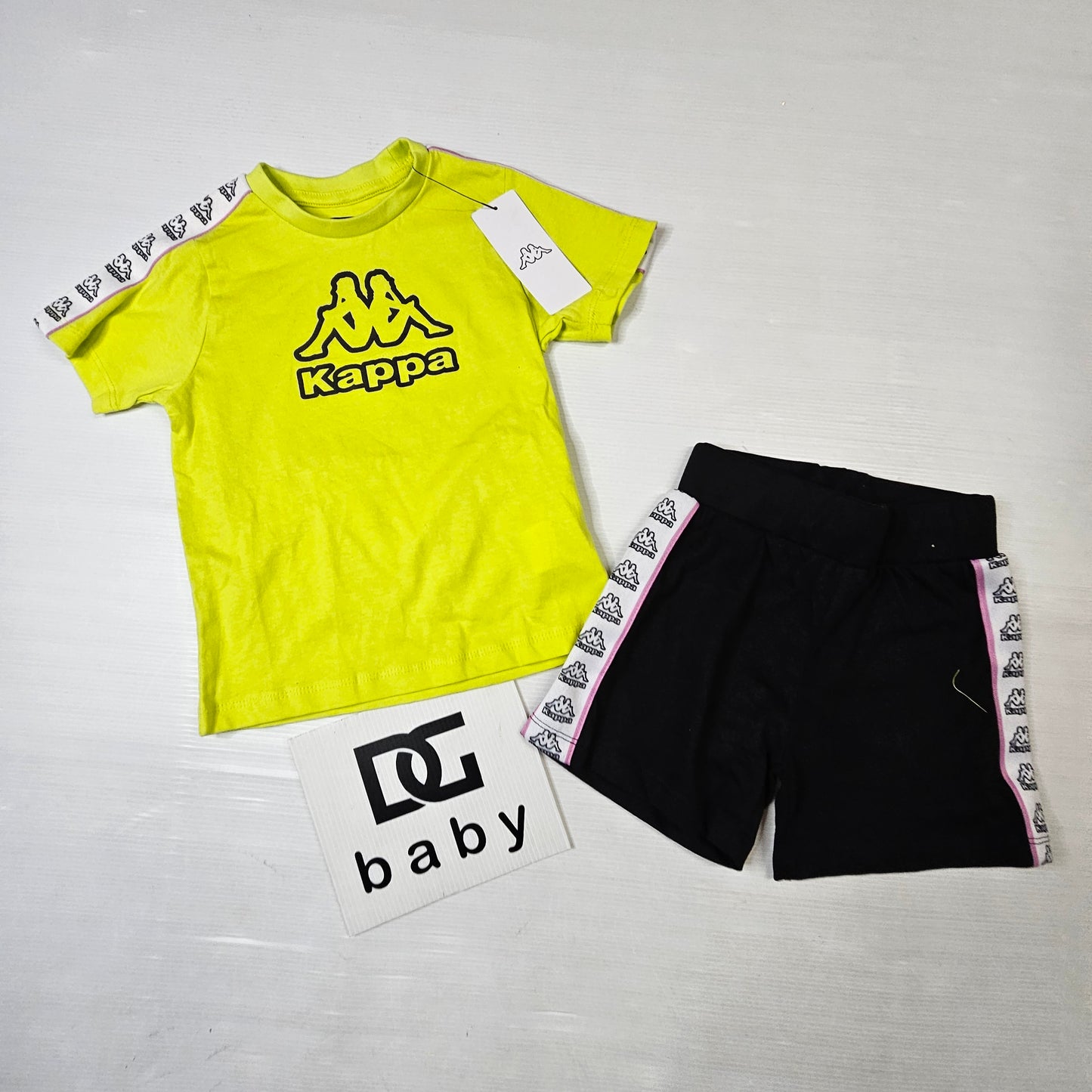 Completo bimba Kappa 8066K014351 02AN Lemon YZ1W t-shirt + short