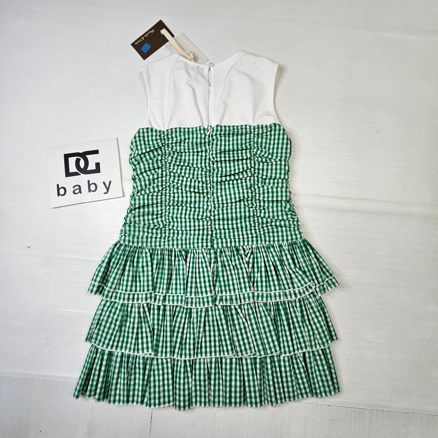 Vestito bambina Manila Grace “Vichy Romantic” con balze M20337