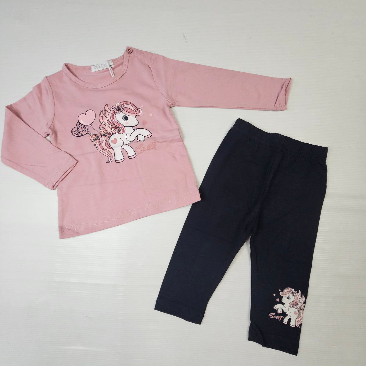 Completo Neonata Sweet Pony 2 Pezzi