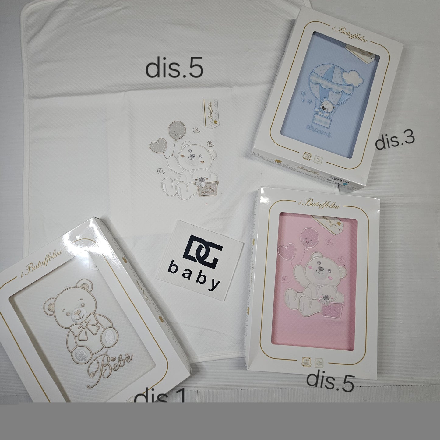 🧸 Copertina culla in cotone ricamata – ARTB538 🤍✨