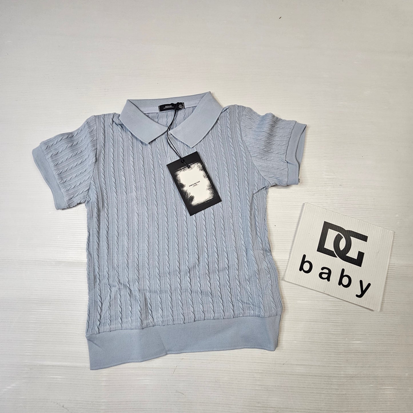Polo bambino lavorata a rilievo