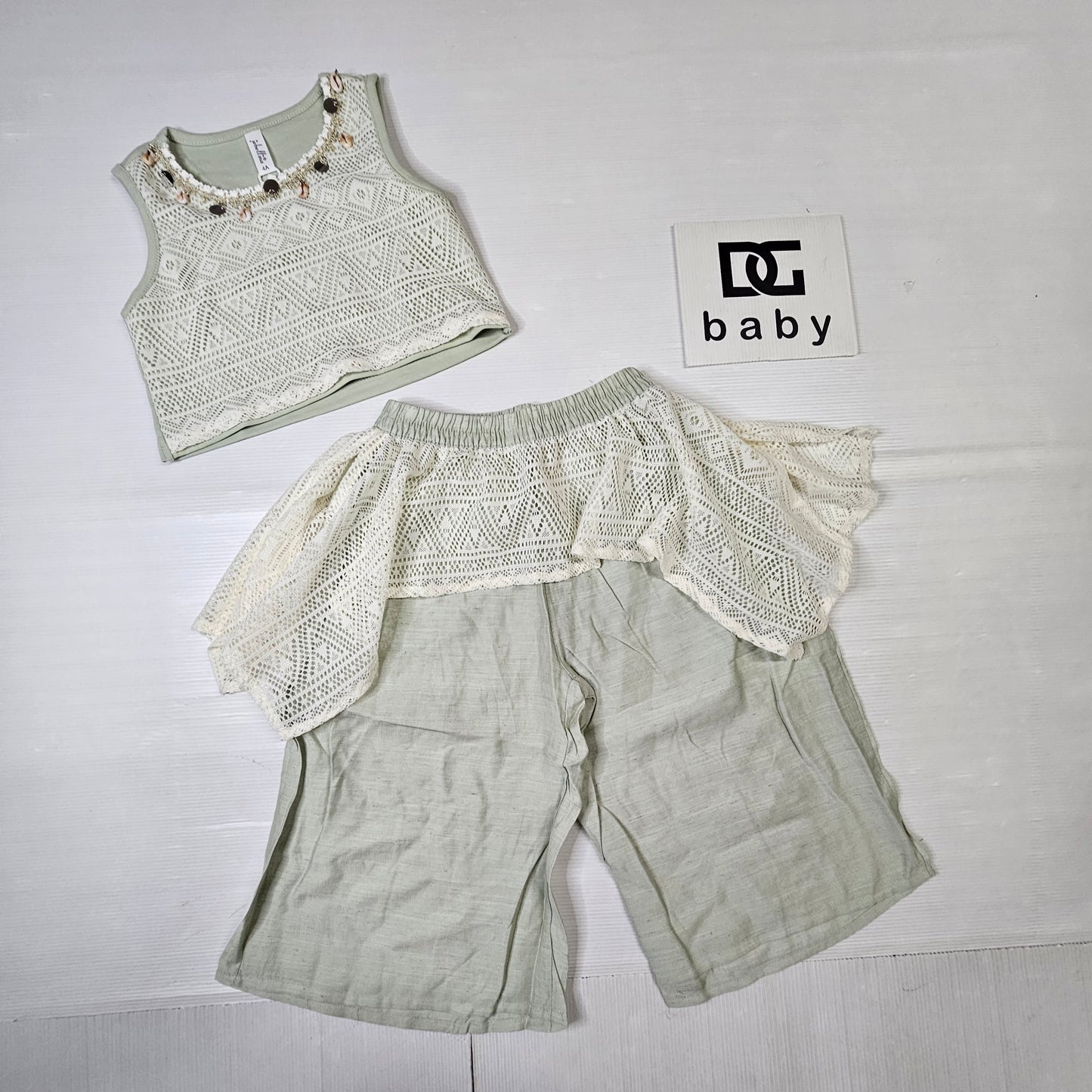 🤍 Completo bimba “Eleganza Crochet”