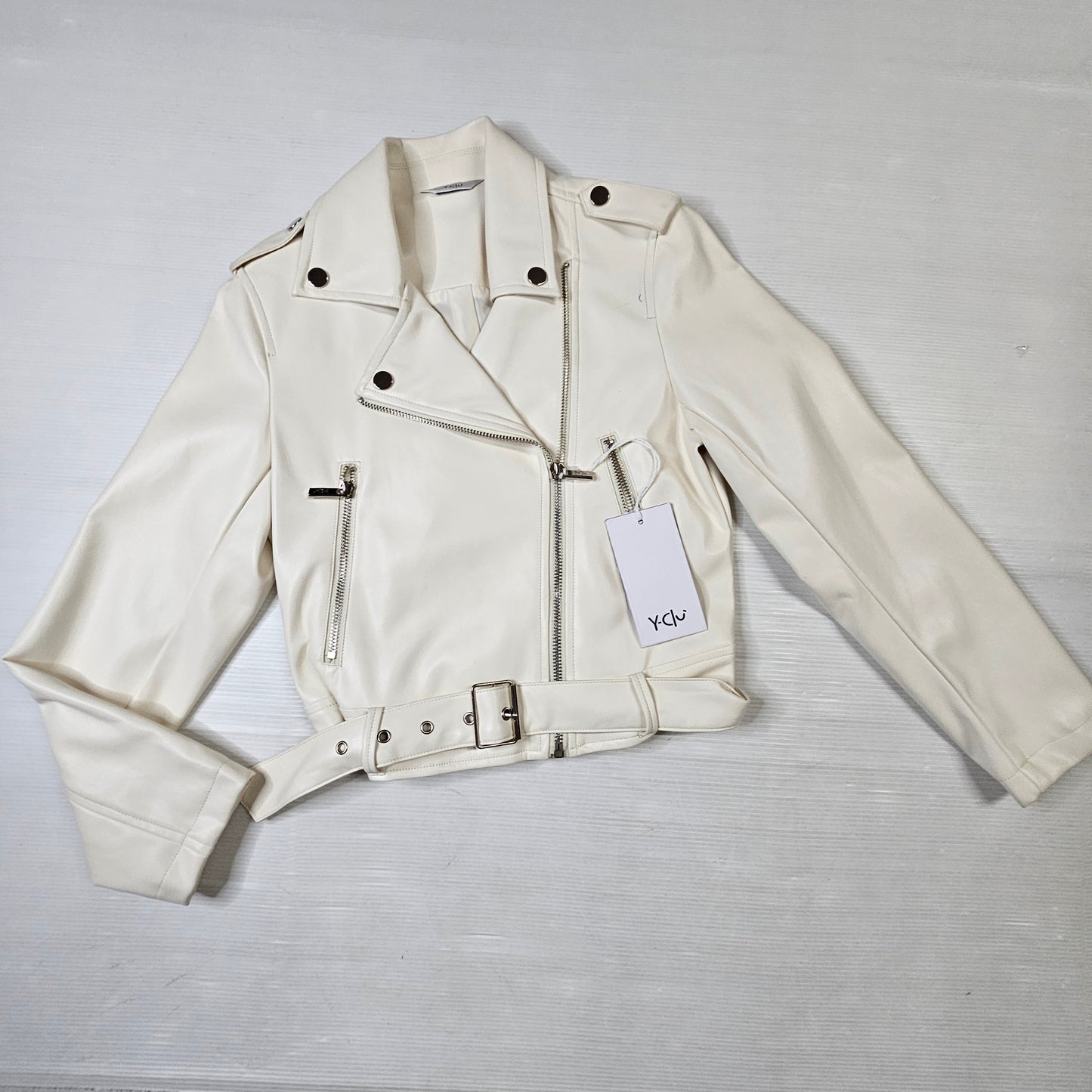🤍 Y-Clù Giacca biker bimba Y21065