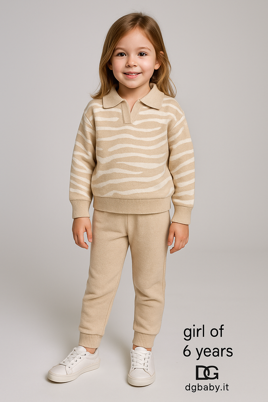 Completo maglia e pantalone “Zebra Chic”