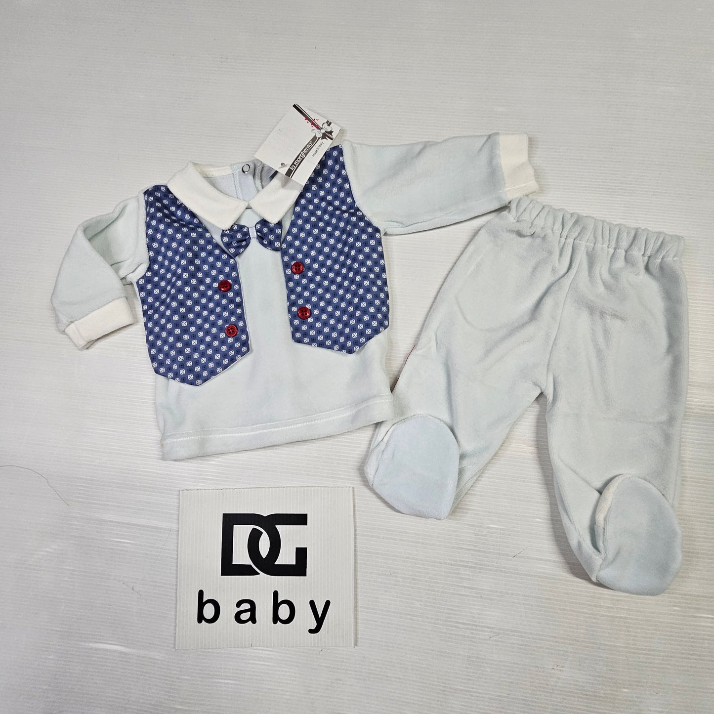 🍼 Completo ciniglia “Gilet Fantasia” – La Margherita – Art. 39075