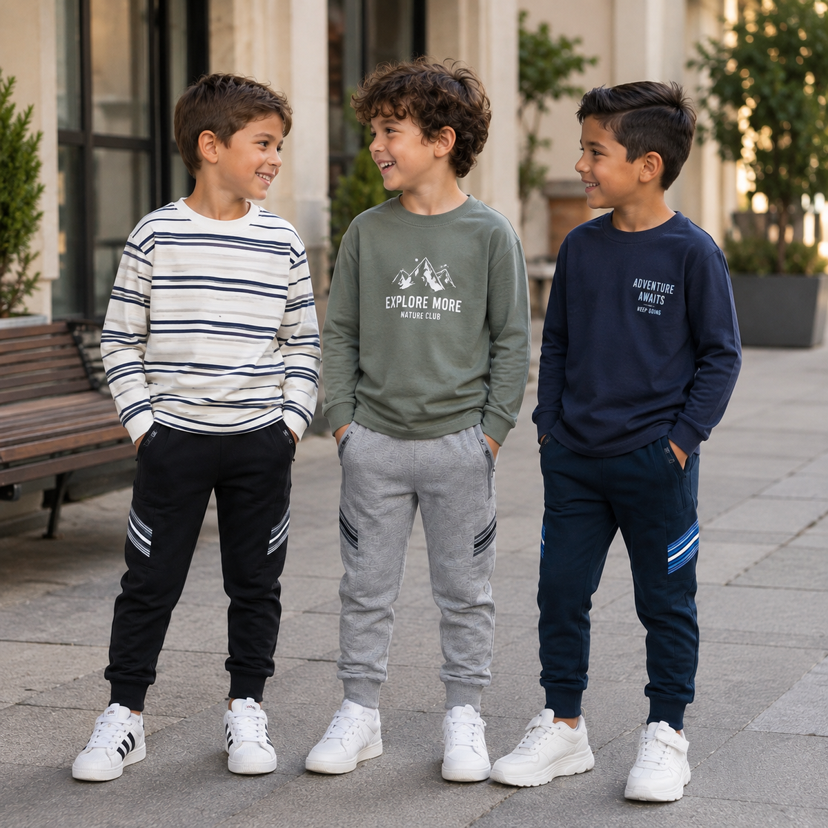 Pantapolso Bambino Sport con Tasche Zip