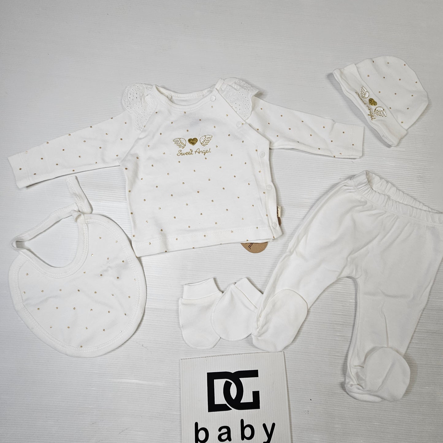 Set Nascita “Sweet Angel” – 5 Pezzi Neonata ✨👼