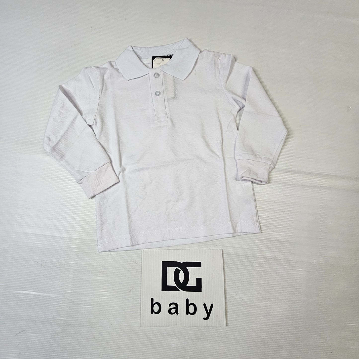 Polo bambino/a in cotone manica lunga