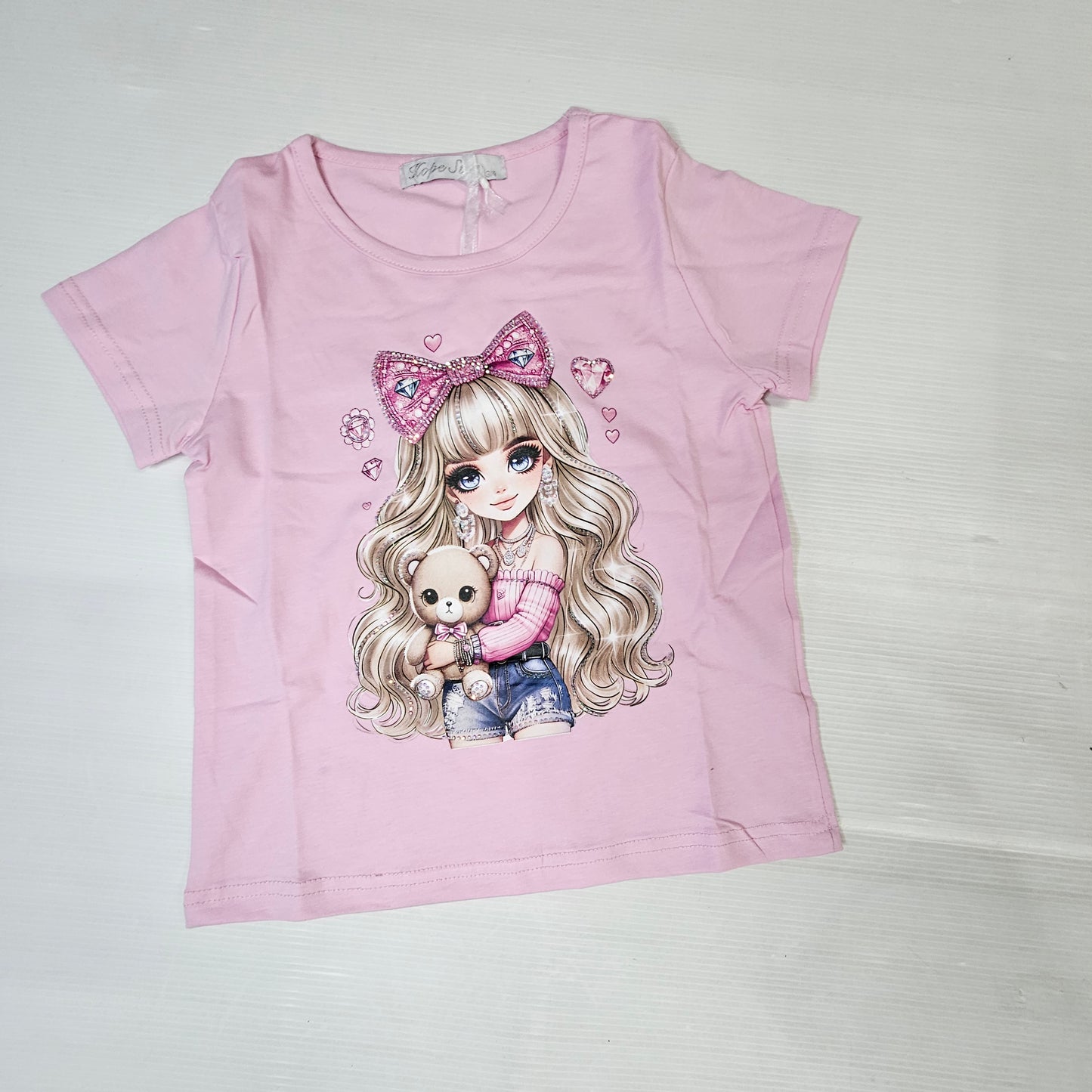 🎀 T-shirt bimba “Dolce Teddy Girl”