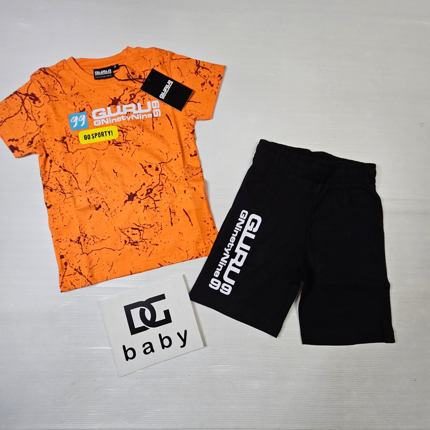 Completo bimbo Guru 72B6K0033K Arancio t-shirt + short
