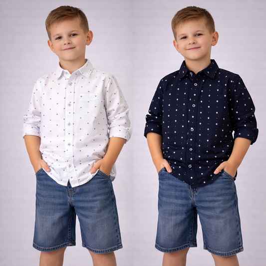 👔 Camicia Bambino Microfantasia Easy Chic