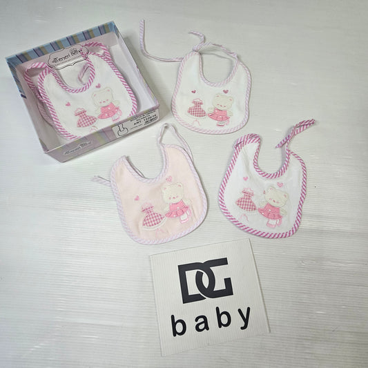 🎀👶 Bavetta Neonato Ricamata Orsetta – Art. 1220/16