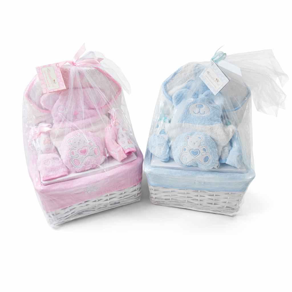 🎁🧸 Cesto Regalo Nascita Baby Teddy – 8 Pezzi