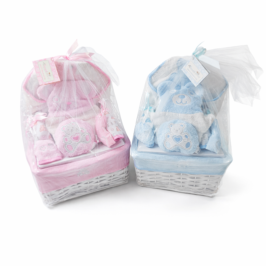🎁🧸 Cesto Regalo Nascita Baby Teddy – 8 Pezzi