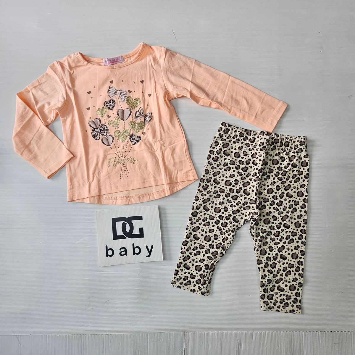 Completo Bambina Cuori & Animalier in Caldo Cotone