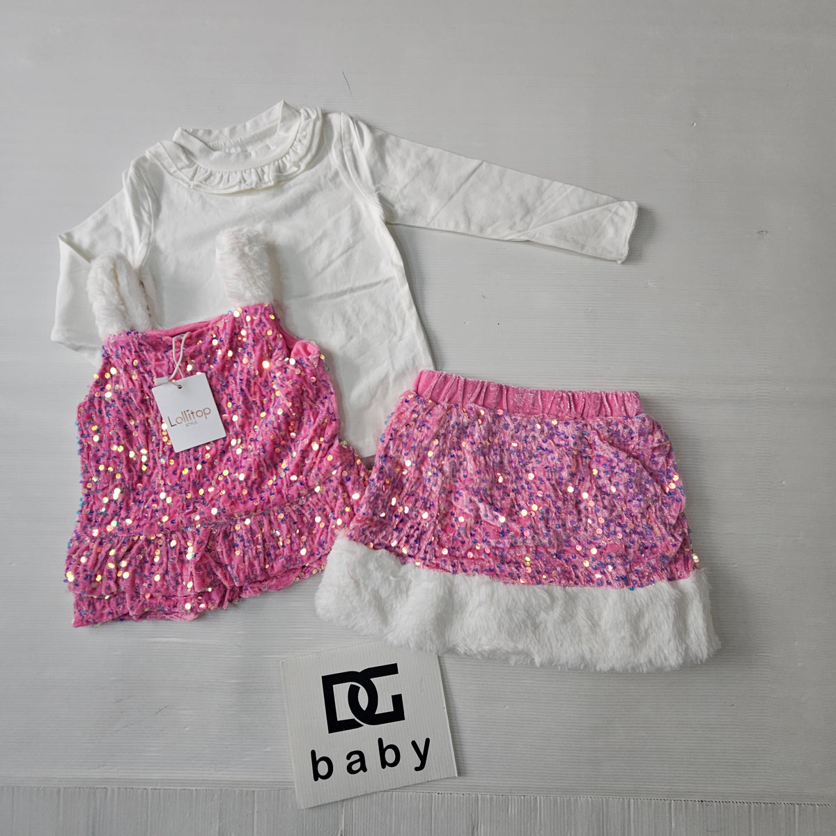 Completo Bambina Lollitop Pink Sparkle 3 Pezzi