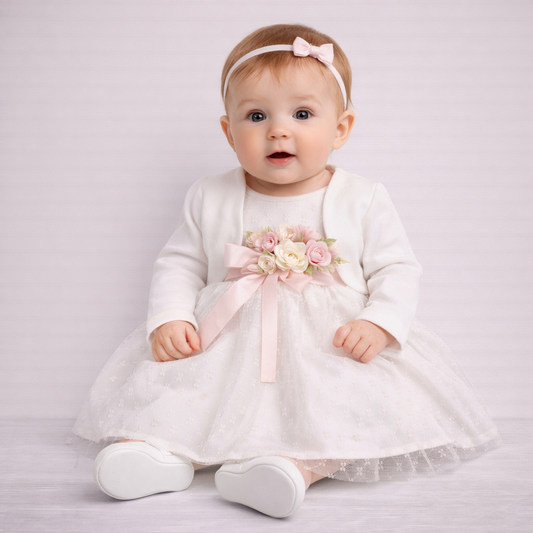 🌸 Abito Cerimonia Bimba 470 con Coprispalle