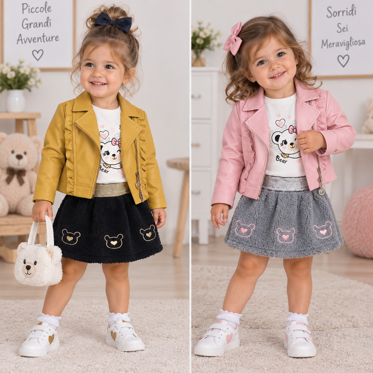 Completo Neonata Sweet Bear 3 Pezzi con Chiodo