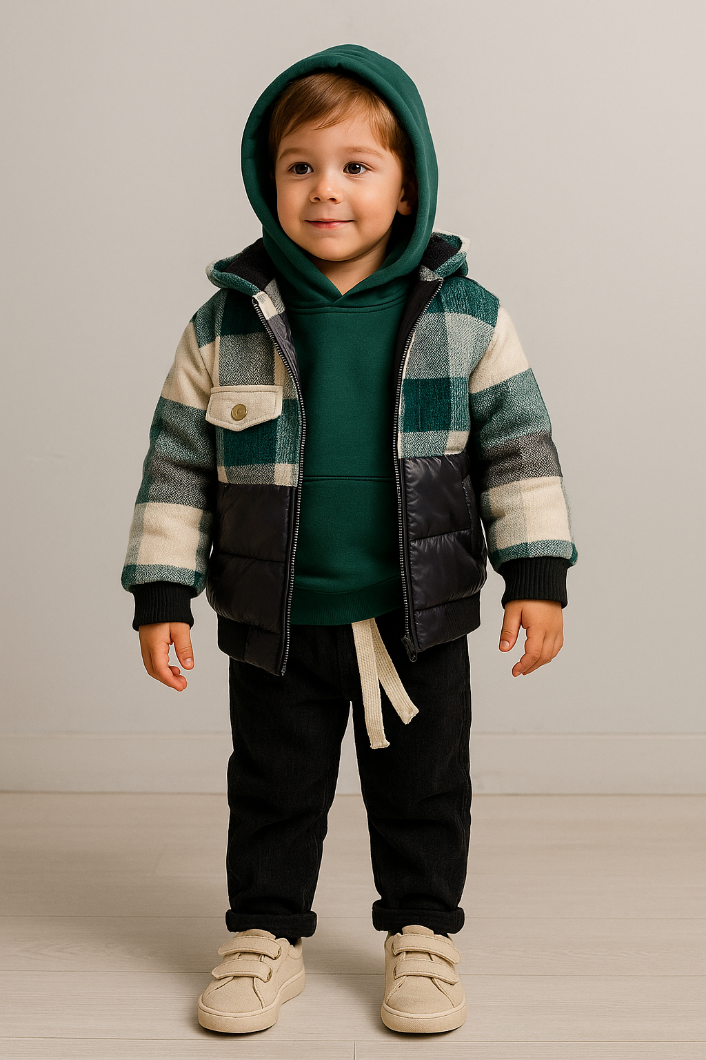 🟩 Completo Bimbo “Urban Check Hoodie”