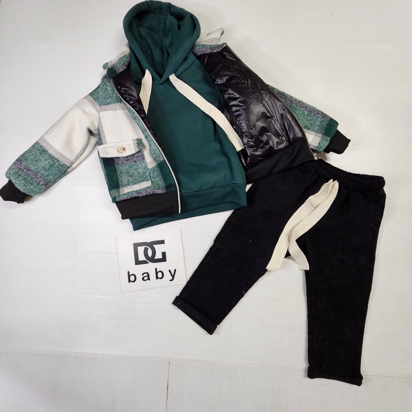 🟩 Completo Bimbo “Urban Check Hoodie”