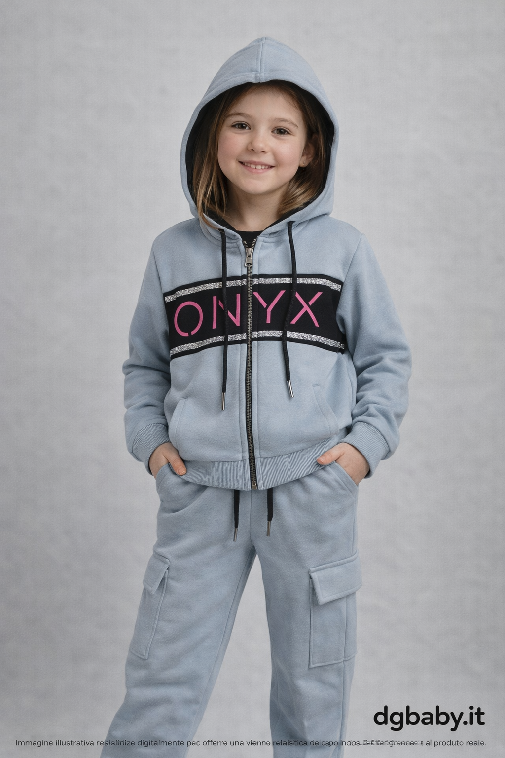 💙 Completo Tuta ONYX Grey Stripe ✨