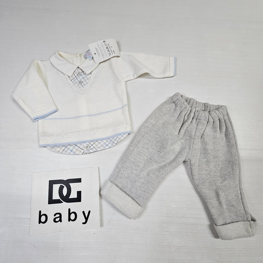👶 Completo neonato 2 pezzi elegante – Art. 41474P ✨