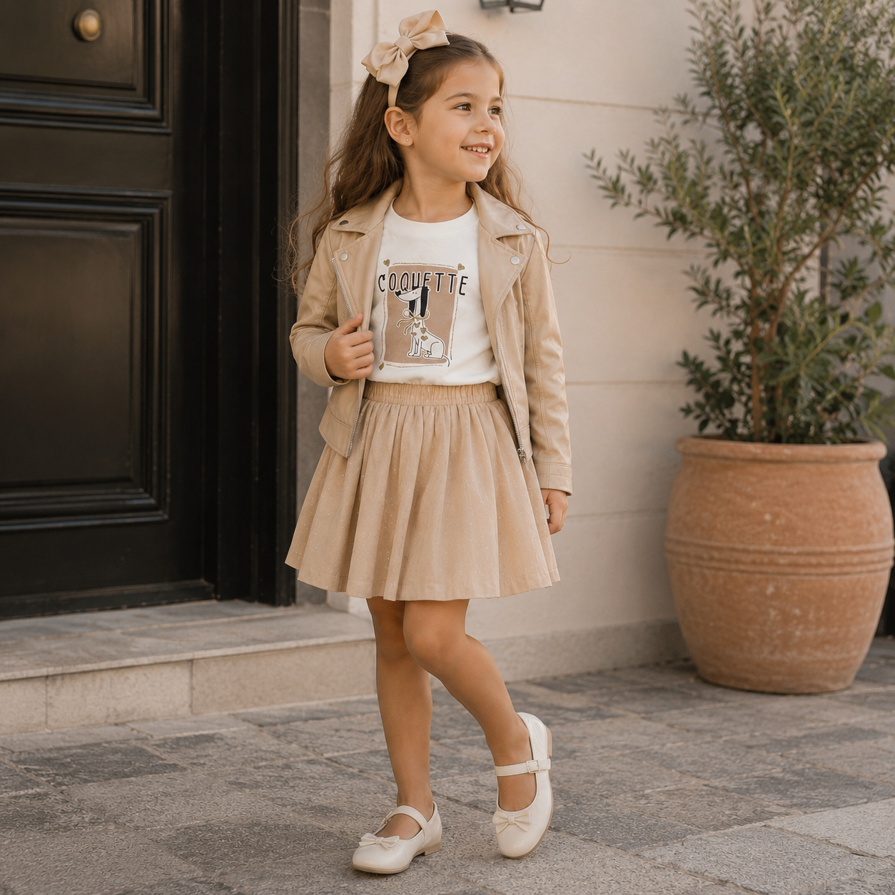 Completo Bambina Coquette 3 Pezzi con chiodo