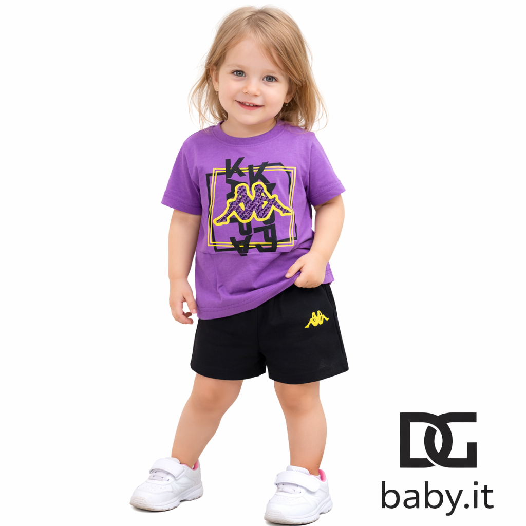 Completo bimba Kappa 8066K 111P 10V t-shirt + short