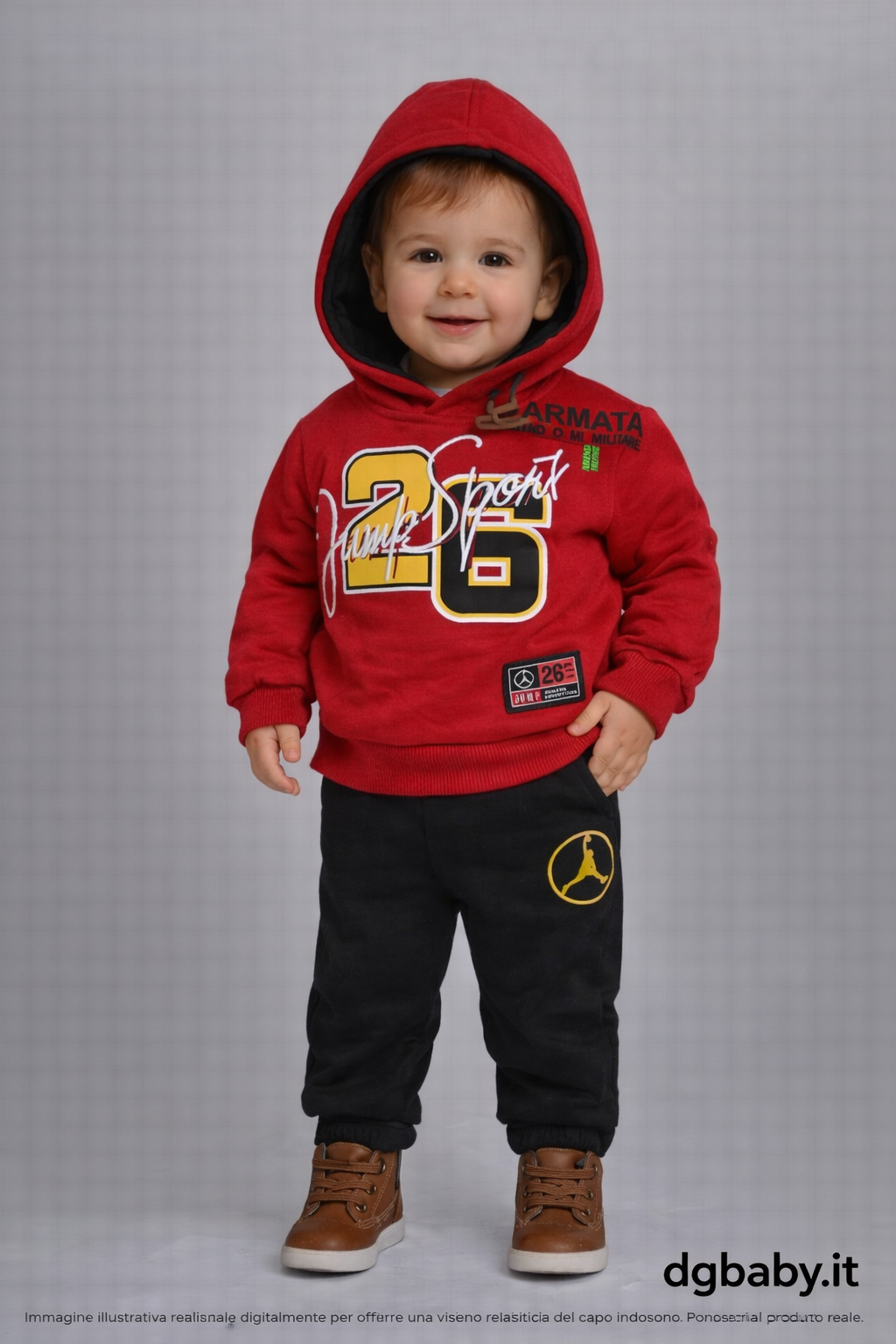 🏀 Completo “Jump 26” Felpa + Jogger – Baby