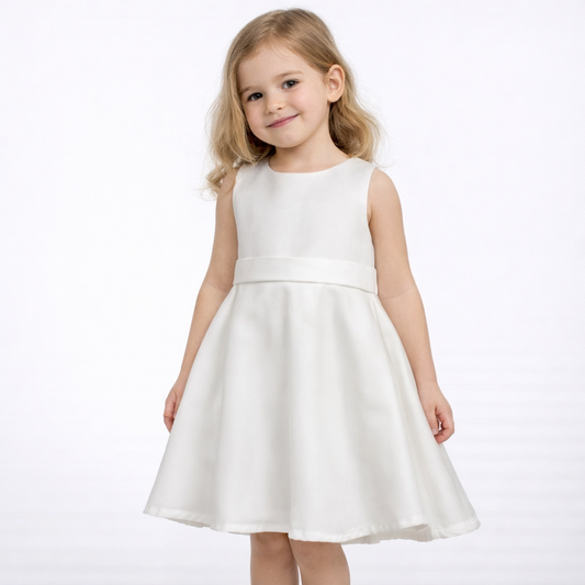 Vestito bimba Laura Carini LC1049 bianco elegante