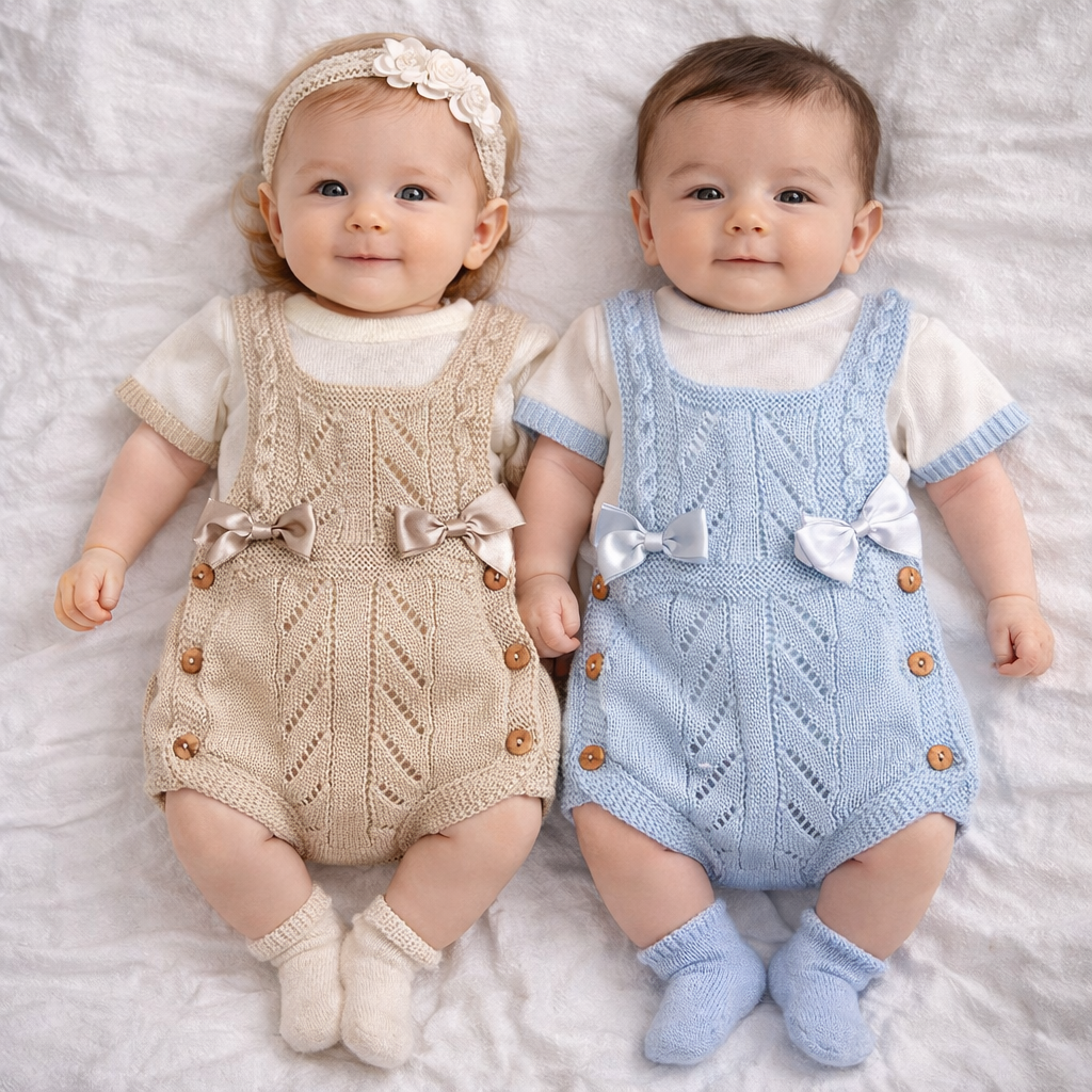 👶 Completo Neonato/a Tricot Elegance – Mybabychic Art.3105