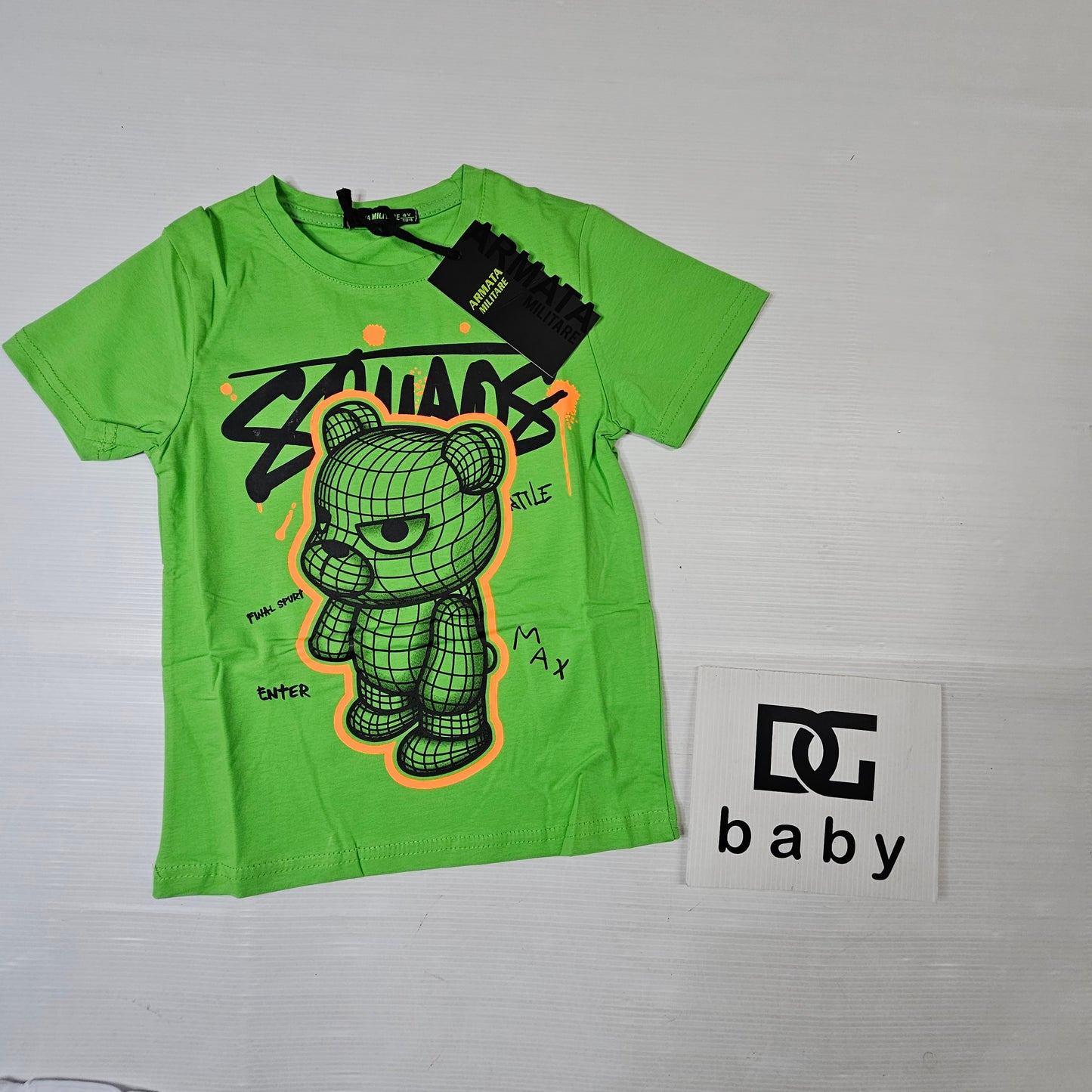 T-shirt bambino Armata Militare “Bear Street” stampa grafica