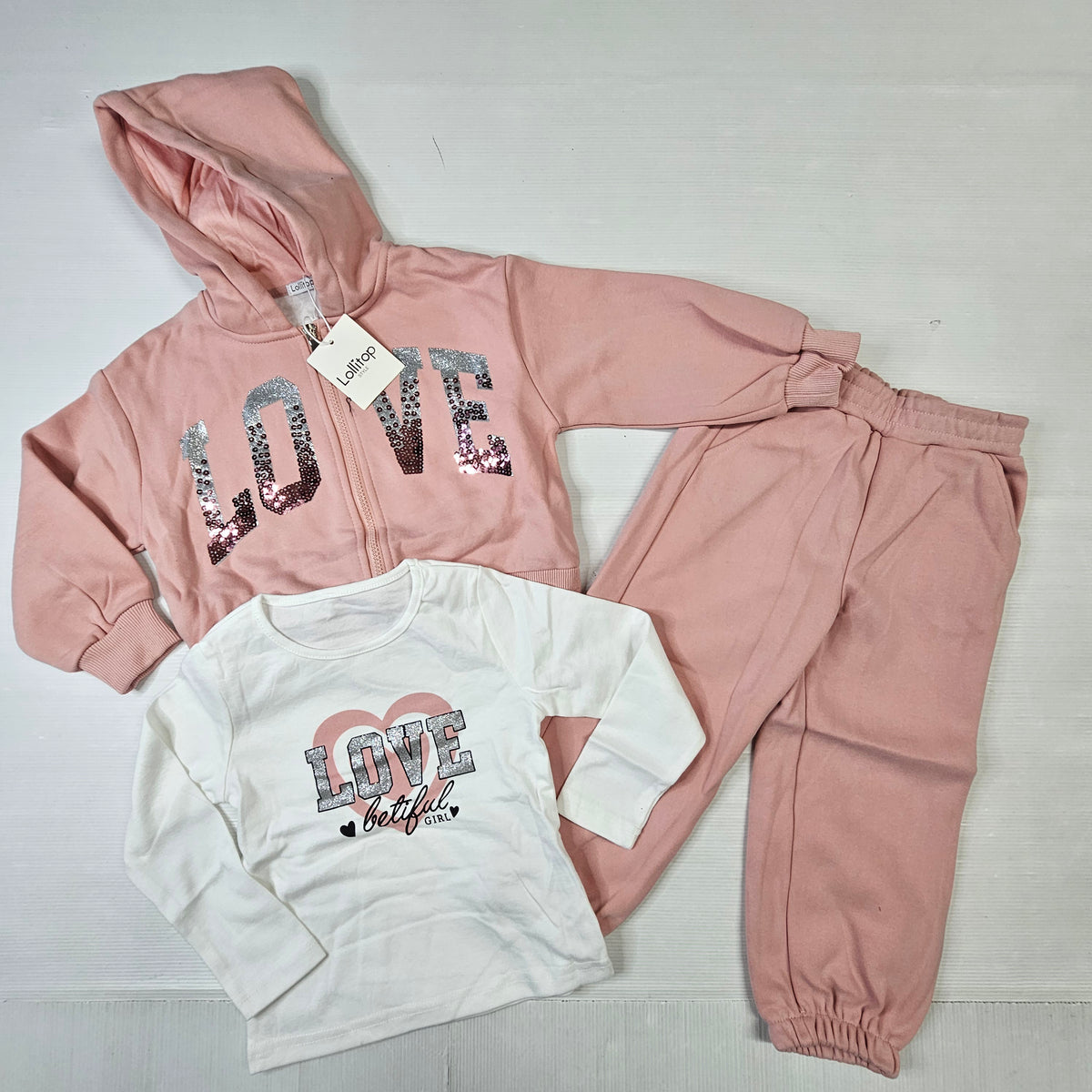 Tuta Ragazza Love 3 Pezzi