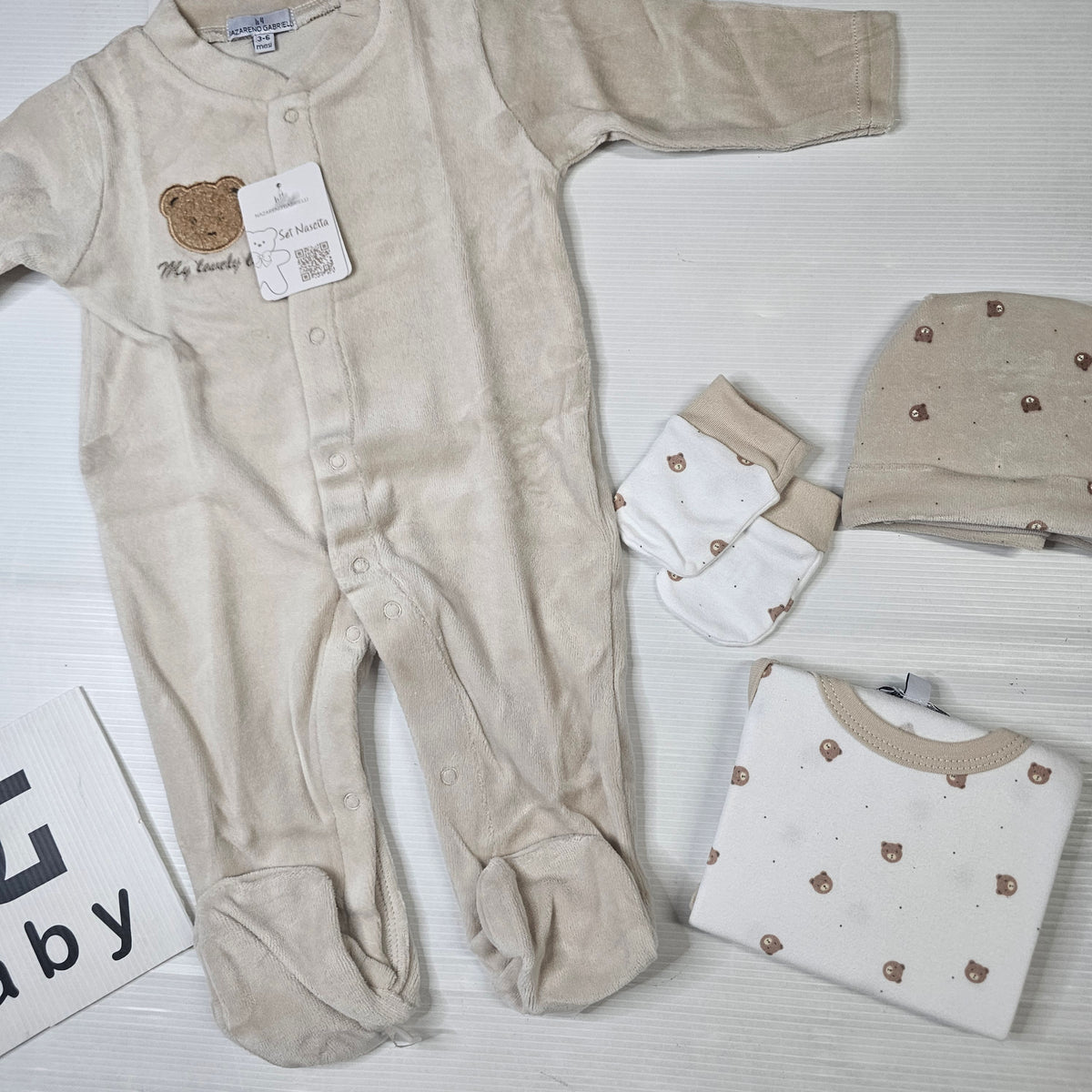 Set Nascita Neonato Orsetto 4 Pezzi NG3590