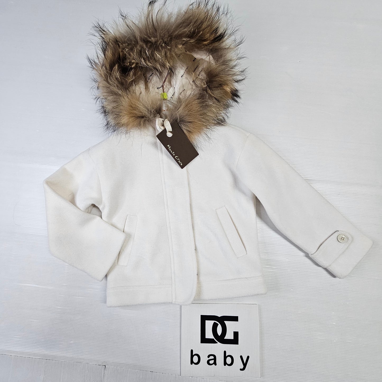 🧥 Cappotto Invernale Bambina Bianca con Cappuccio – Manila Grace ✨