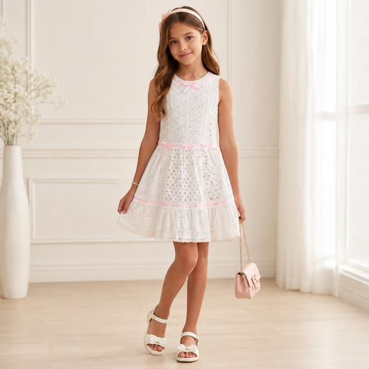 Abito Cerimonia Bambina Rosa Incanto – Stefano Cavalleri by Gaialuna