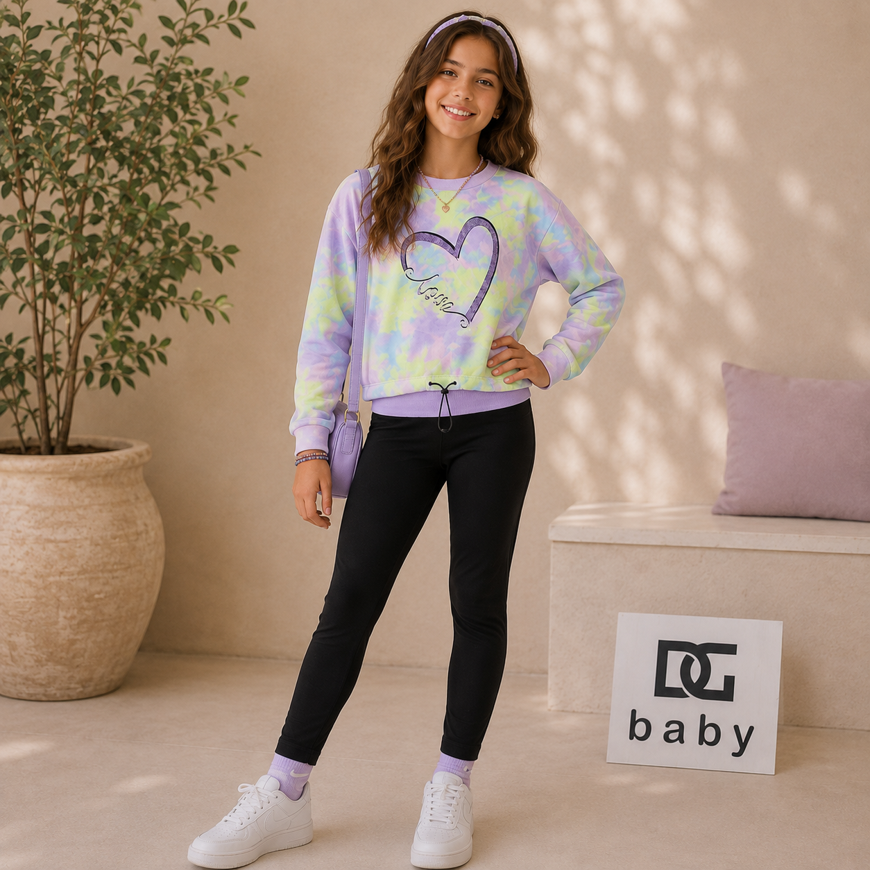 Completo Ragazza Love Heart 2 Pezzi