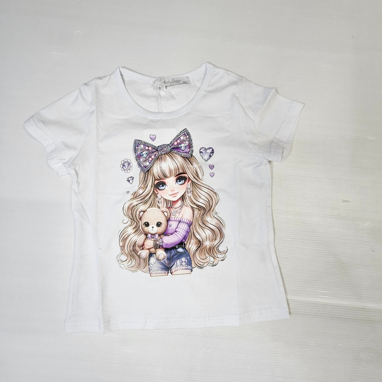 🎀 T-shirt bimba “Dolce Teddy Girl”